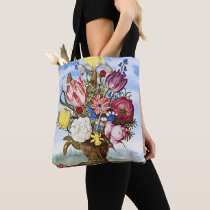 Vintage-holländisches Blumengemälde aus dem Golden Tasche