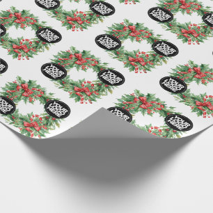 Vintage-Holly-Berry-Weihnachts-Logo für Unternehme Geschenkpapier