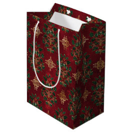 Vintage-Holly-Damask-Muster Mittlere Geschenktüte
