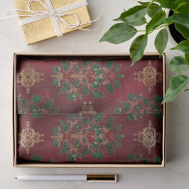 Vintage-Holly-Damask-Muster Seidenpapier