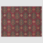 Vintage-Holly-Damask-Muster Seidenpapier (Vorderseite)