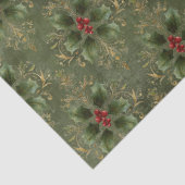Vintage-Holly-Damaskmuster  Seidenpapier (Detail)