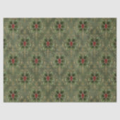 Vintage-Holly-Damaskmuster  Seidenpapier (Vorderseite)