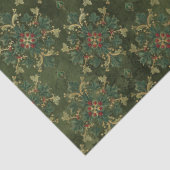Vintage-Holly-Damaskmuster Seidenpapier (Detail)