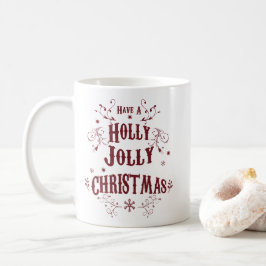 Vintage Holly Jolly Christmas Kaffeetasse