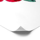 Vintage Hollyhocks Poster (Ecke)