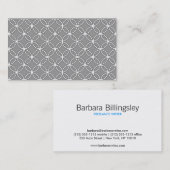 Vintage Hollywood Gray Business Card Visitenkarte (Vorne/Hinten)