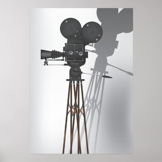 Vintage Hollywood-Kamera Poster (Vorne)