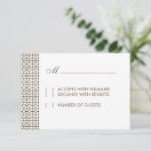 Vintage Hollywood RSVP-Karte RSVP Karte (Stehend Vorderseite)