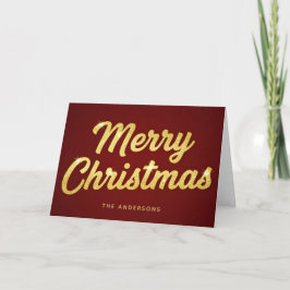 Vintage Hollywood Script Merry Christmas Feiertagskarte