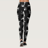 Vintage Holstein Kuh Print Muster Antillen Kühe Leggings (Rückseite)