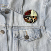Vintage Holstein Milchkühe im Milchwirtschaftssekt Button (Beispiel)