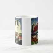 Vintage Holstein Milchkühe im Milchwirtschaftssekt Kaffeetasse (Mittel)