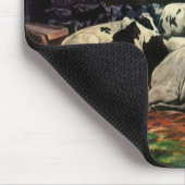 Vintage Holstein Milchkühe im Milchwirtschaftssekt Mousepad (Ecke)