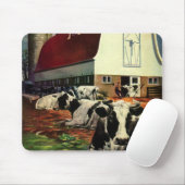 Vintage Holstein Milchkühe im Milchwirtschaftssekt Mousepad (Mit Mouse)