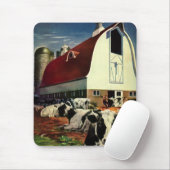 Vintage Holstein Milchkühe im Milchwirtschaftssekt Mousepad (Mit Mouse)