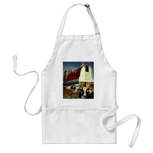 Vintage Holstein Milchkühe im Milchwirtschaftssekt Schürze (Vorne)