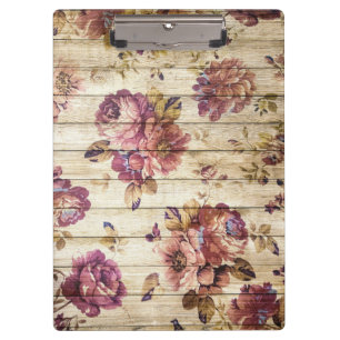 Vintage Holz Hintergrund Moderne elegante Rosen Klemmbrett