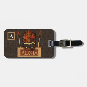 Vintage Holz Tiki & Fackel Aloha Hawaiian Gepäckanhänger