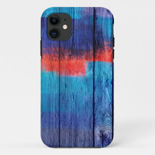 Vintage Holzakrylenmalerei iPhone 11 Hülle