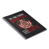 Vintage Holzarbeiter Darts Ax Spaß werfen Notizblock (Rechte Seite)