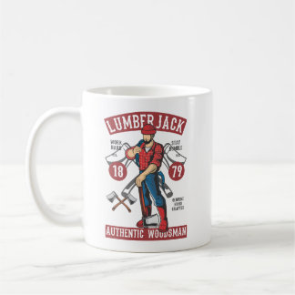 Vintage-Holzfäller-Logo Kaffeetasse