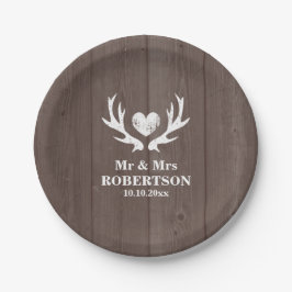 Vintage Holzkornplatte Pappteller