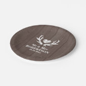 Vintage Holzkornplatte Pappteller (Schrägansicht)