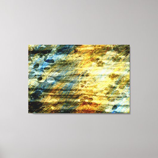 Vintage Holzkunst Leinwanddruck (Vorderseite)