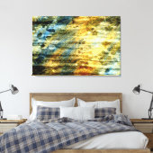 Vintage Holzkunst Leinwanddruck (Insitu (Schlafzimmer))