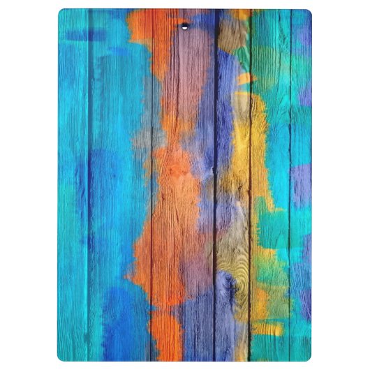 Vintage Holzmalerei #8 Klemmbrett (Rückseite)