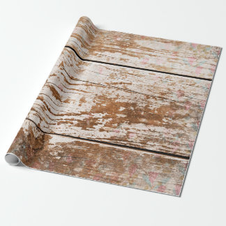 Vintage-Holzoptik verblasste Floral Geschenkpapier