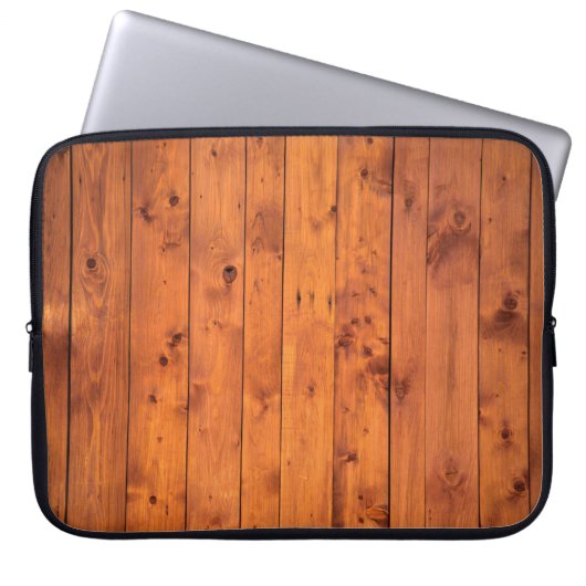 Vintage Holzstruktur Laptopschutzhülle (Vorderseite)