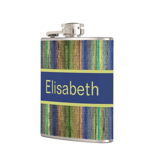 Vintage Holzwand Flachmann (Links)