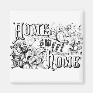 Vintage Home Sweet Home Wohndekoration und Geschen Magnet