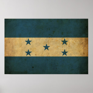 Vintage Honduras-Flagge Poster