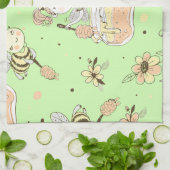 Vintage Honey Bee Decor Geschirrtuch (Gefaltet)