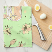 Vintage Honey Bee Decor Geschirrtuch (Viertel Falte)
