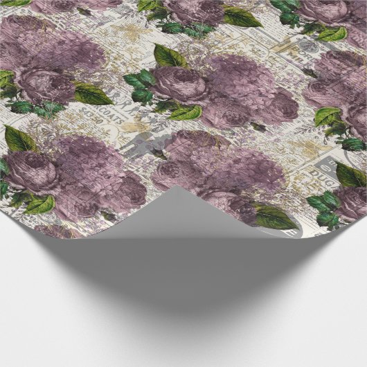 Vintage Honey Bee Pattern Geschenkpapier (Ecke)