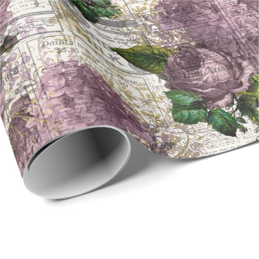 Vintage Honey Bee Pattern Geschenkpapier (Rolleneckpunkt)