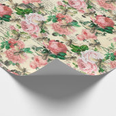 Vintage Honey Bee Pattern Geschenkpapier (Ecke)