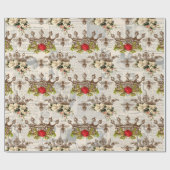 Vintage Honey Bee Pattern  Geschenkpapier (Flach)