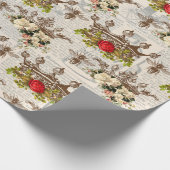 Vintage Honey Bee Pattern  Geschenkpapier (Ecke)