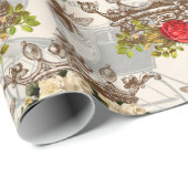 Vintage Honey Bee Pattern  Geschenkpapier (Rolleneckpunkt)