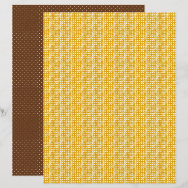 Vintage Honey Bee Polka Dot Journal Paper Sheet (Vorne/Hinten)