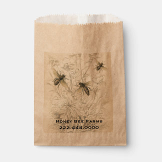 Vintage Honey Bees Business Food Bag Geschenktütchen