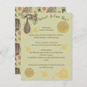 Vintage Honey Bumblebee Geburtsankündigung Postkarte (Vorne/Hinten)