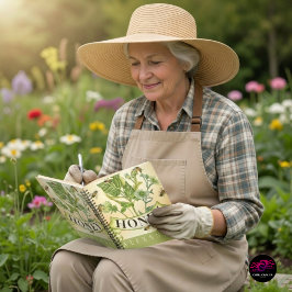 Vintage Honeybee Botanical Illustration Notizblock