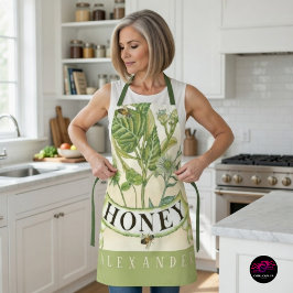 Vintage Honeybee Botanical Illustration Schürze