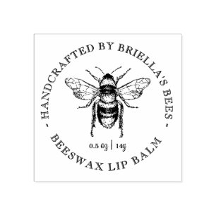 Vintage Honeybee Custom Honey Lip Balm Briefmarke Gummistempel